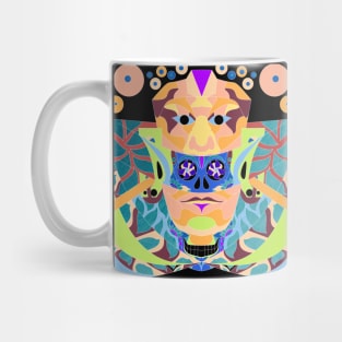 the reina roja in skeleton mask art in ecopop Mug